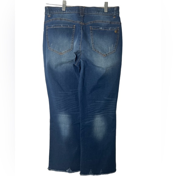 #231 ☑️ Democracy Luxe Touch High Rise Cropped Itty Bitty Flare Jeans - Picture 4 of 10